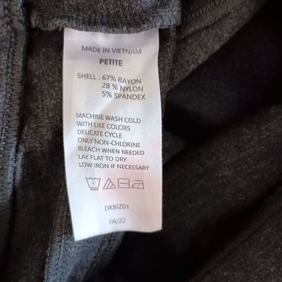 Quince Ultra Stretch Ponte Pants Petite S Charcoal Straight Leg Comfortable - Picture 3 of 7